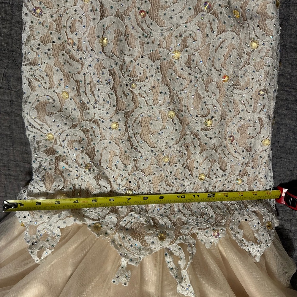 Renaissance Collection Sleeveless Lace & Beaded Top Ballgown Size 2 - Picture 6 of 7